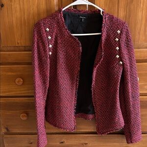 Monteau Red Textured Women's Blazer